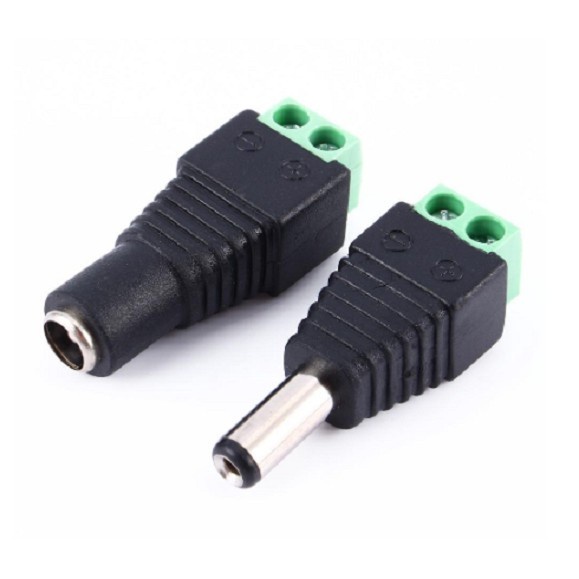 Jack nguồn DC Đực, Jack nguồn DC cái 5.5x2.1mm (Jack cái) 5