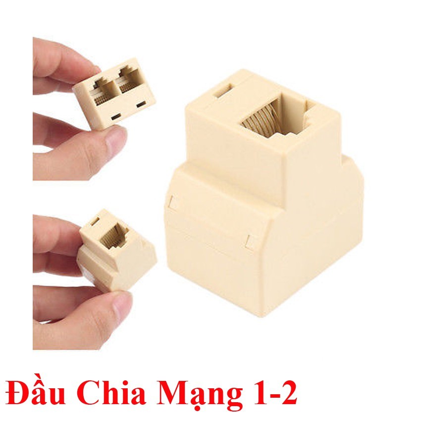 Đầu nối dài và chia dây cáp mạng Internet / LAN 1 ra 2 chuẩn RJ45 5