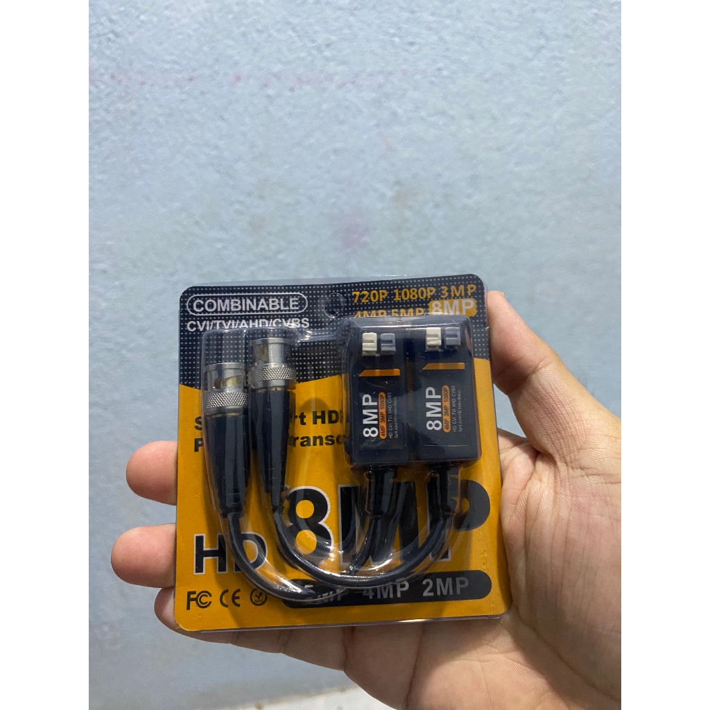 Video balun camera 8MP CVI/TVI/AHD/CVBS chống nhiễu loại tốt (Balun vàng 8MP) 3