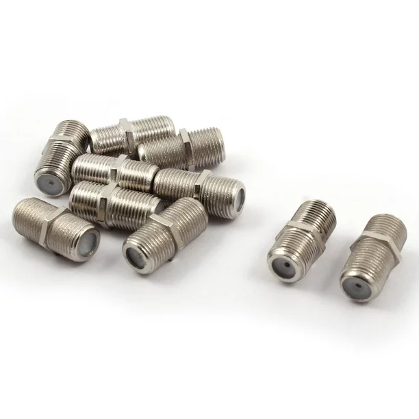Đầu Jack nối F-F dùng cho cáp RG6, tivi truyền hình, chảo, camera (Đầu F) 3