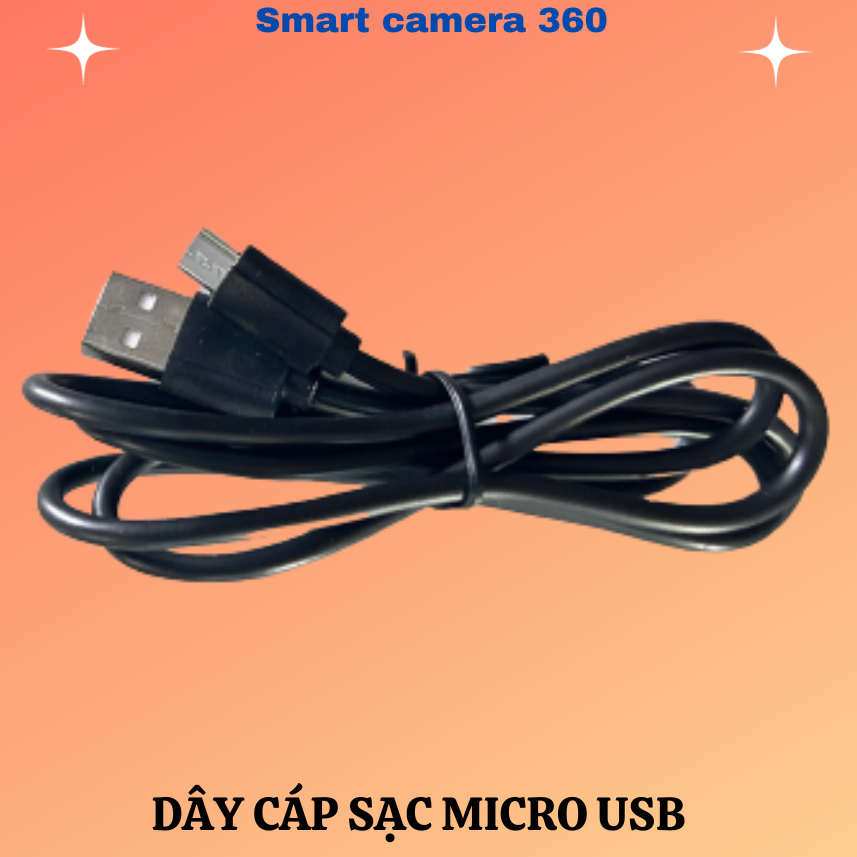 Dây cáp sạc Micro USB dài 1m Chuyên Dụng Cho Camera / Điện Thoại / Cctv / Webcam 2