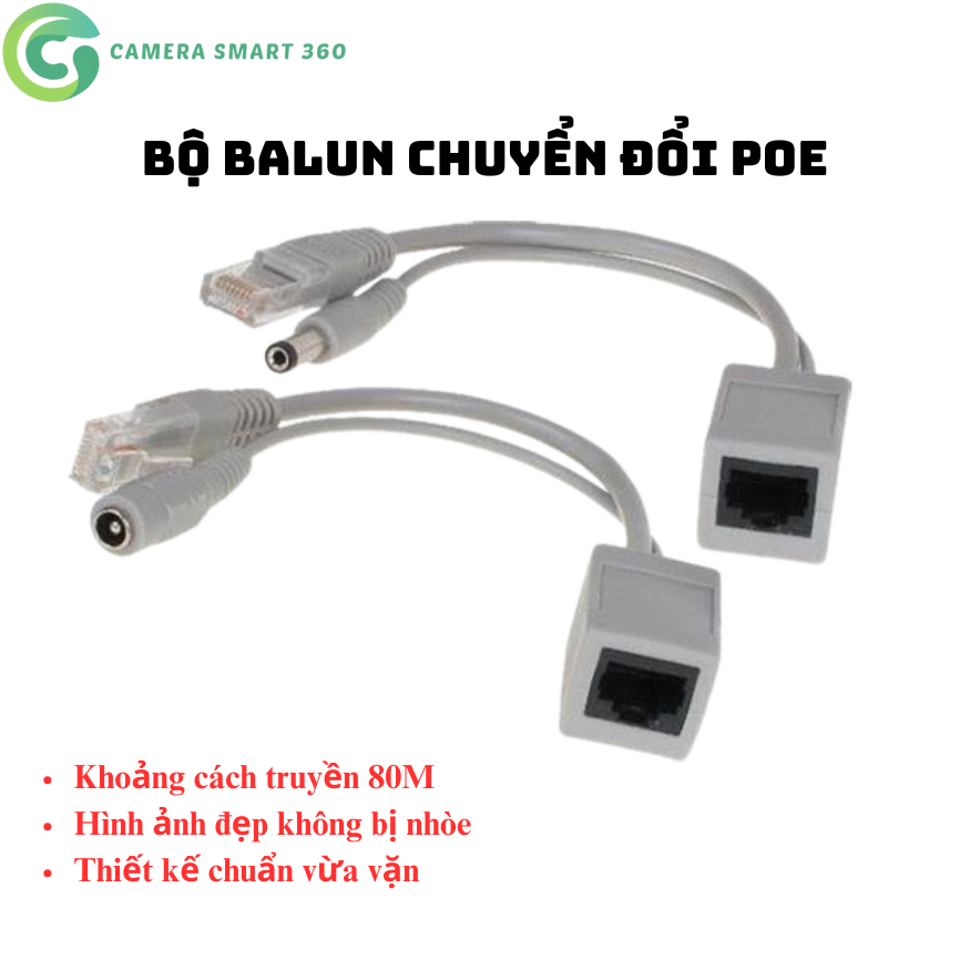 Bộ Balun chuyển đổi POE cho Camera IP 2