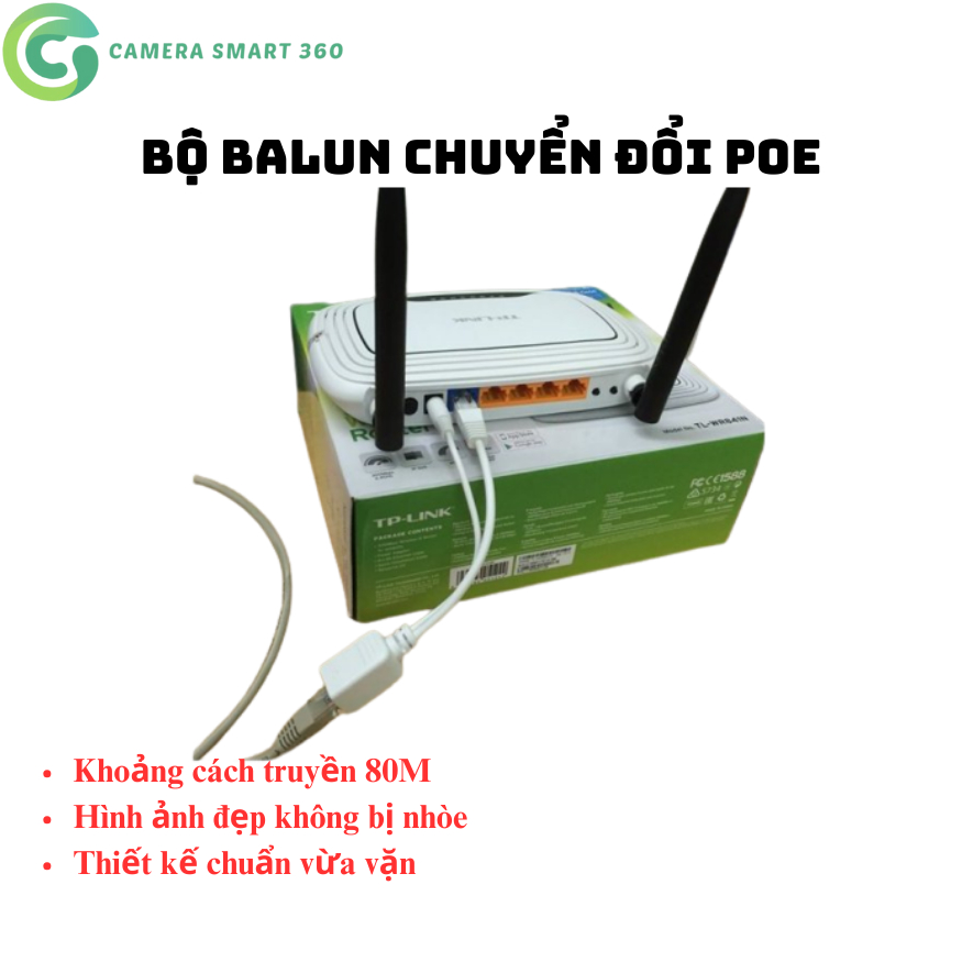 Bộ Balun chuyển đổi POE cho Camera IP 3