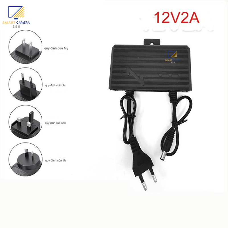 Nguồn adapter 12V-2A có móc treo tường 2