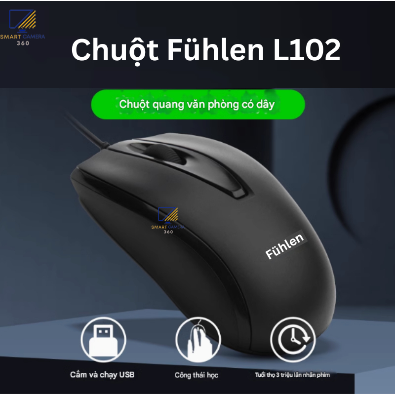 Chuột máy tính có dây Fuhlen L102 bảo hành đổi mới trong 12 tháng (Fuhlen L102) 2