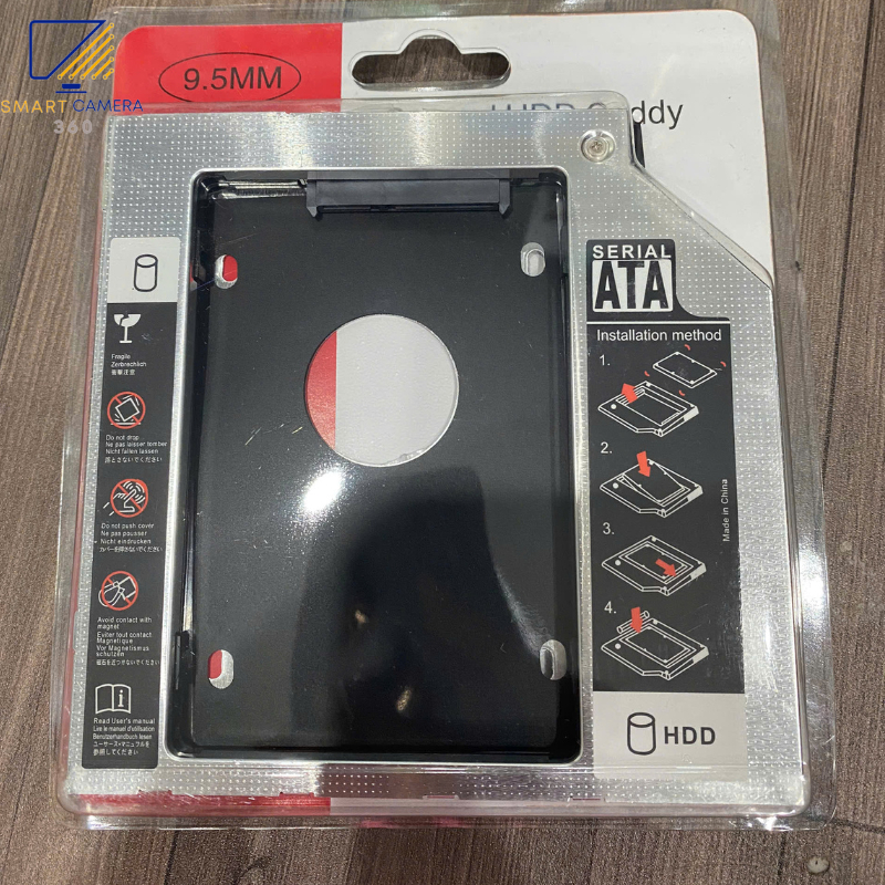 Caddy Bay 9.5mm /12.7mm gắn thêm SSD/HDD SATA 3 - 2.5inch, Khay gắn thêm ổ cứng/ DVD (Mỏng 9.5mm) 8