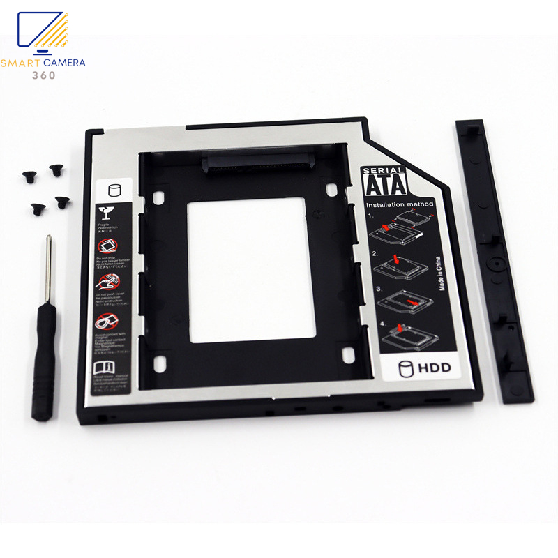 Caddy Bay 9.5mm /12.7mm gắn thêm SSD/HDD SATA 3 - 2.5inch, Khay gắn thêm ổ cứng/ DVD (Mỏng 9.5mm) 2