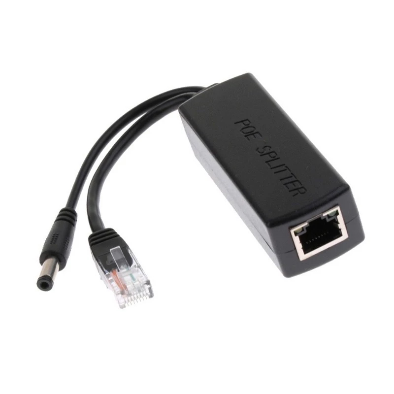Bộ Spiter PoE 48V sang 12V / 5V - Cấp nguồn Camera, Wifi qua dây mạng (Chân Tròn/Micro/Type-C) (48V-12V chân tròn) 2
