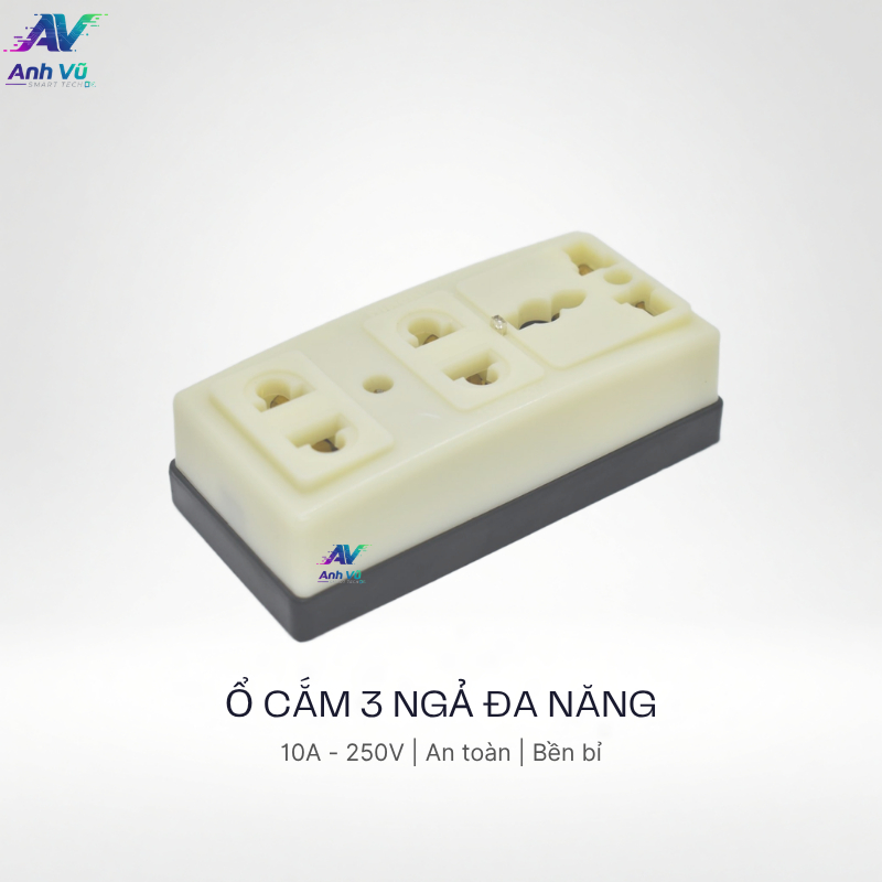 Ổ cắm 3 ngả đa năng