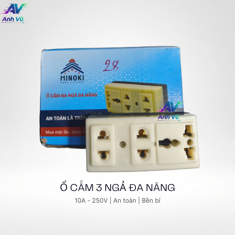 Ổ cắm 3 ngả đa năng 2